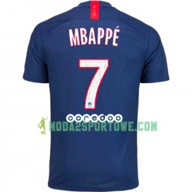 Koszulka Paris Saint-Germain Kylian Mbappe 7 Domowe Stroje Piłkarskie 2019/20 Krótki Rękaw 
